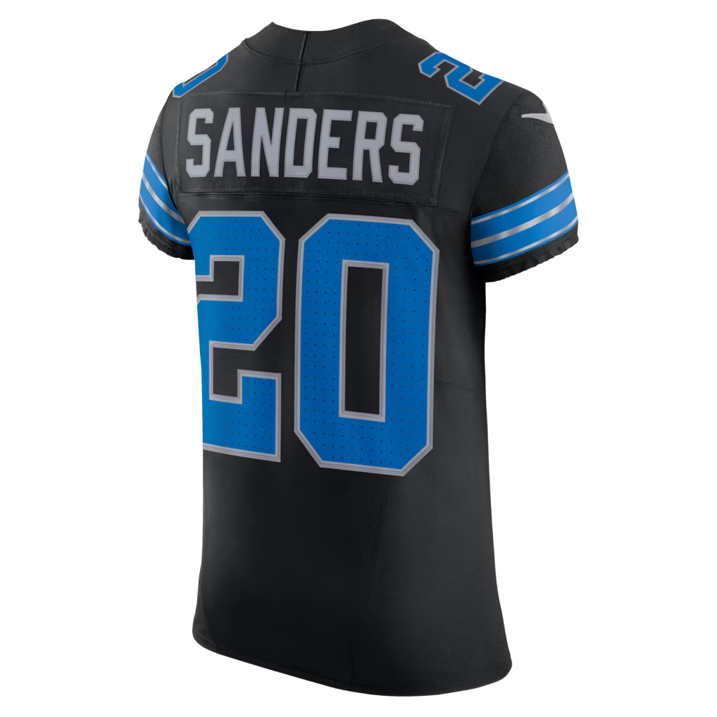 Johmsee D.Lions #20 Barry Sanders Black Alternate Vapor F.U.S.E. Elite Stitched Jerseys