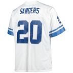 Johmsee D.Lions #20 Barry Sanders Mitchell & Ness White Big & Tall 1996 Retired Player Replica Stitched Puhic Jersey