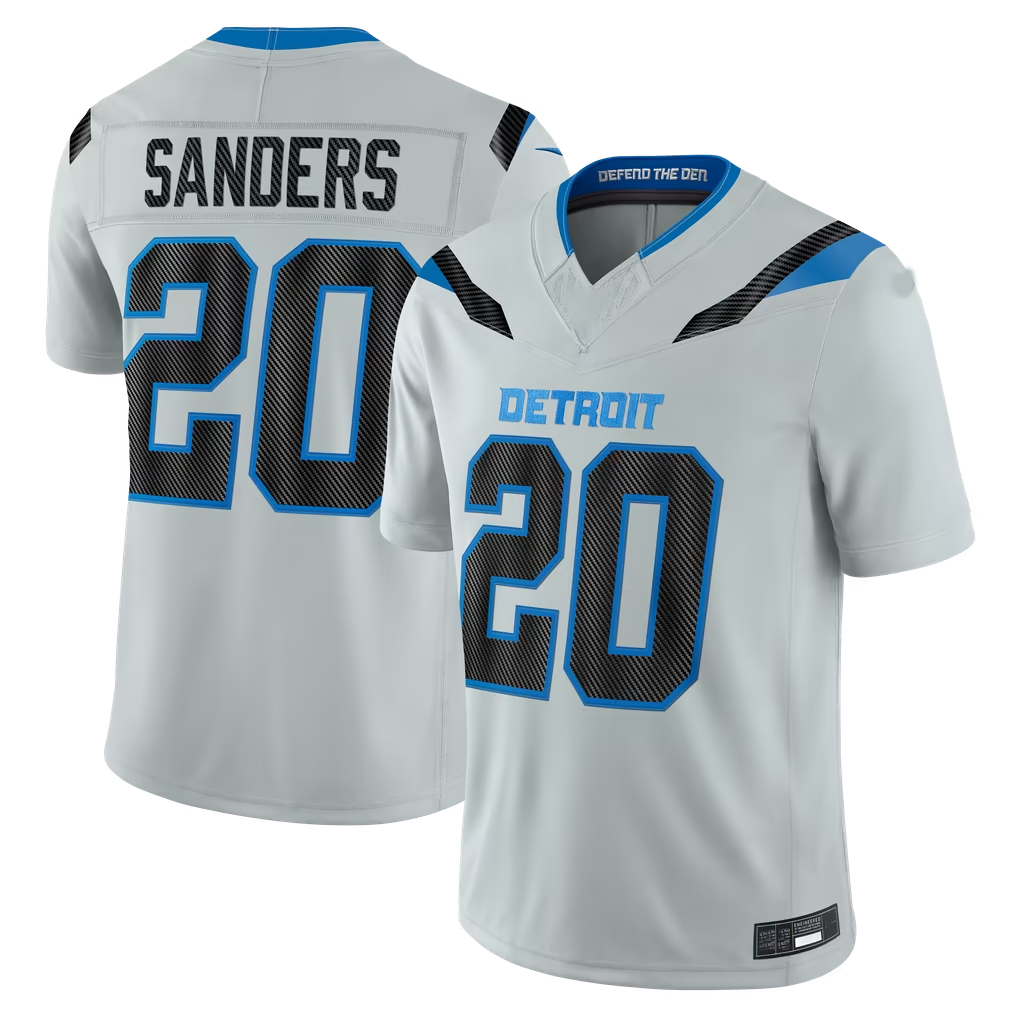 Johmsee D.Lions #20 Barry Sanders Silver 2026 Rivalries Collection Limited Stitched Jerseys