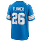 D.Lions #26 Tre Flowers Blue Team Game American Football Jersey