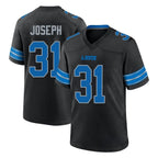 Johmsee D.Lions #31 Kerby Joseph Player Black Alternate Home Game Stitched Jerseys
