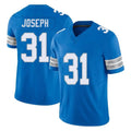 Johmsee D.Lions #31 Kerby Joseph Player Blue Limited Vapor F.U.S.E. Alternate Home Game Stitched Jerseys