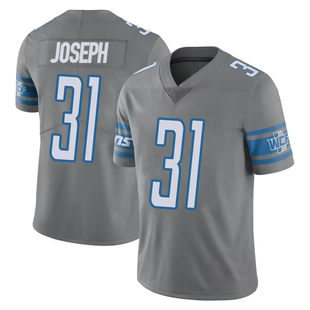 Johmsee D.Lions #31 Kerby Joseph Player Gray Vapor Untouchable Limited Home Game Stitched Jerseys
