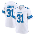 Johmsee D.Lions #31 Kerby Joseph Player White Alternate Home Game Stitched Jerseys
