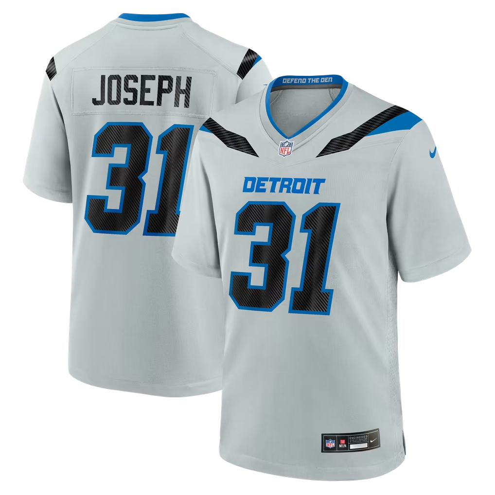 Johmsee D.Lions #31 Kerby Joseph Silver 2026 Rivalries Collection Game Stitched Jerseys