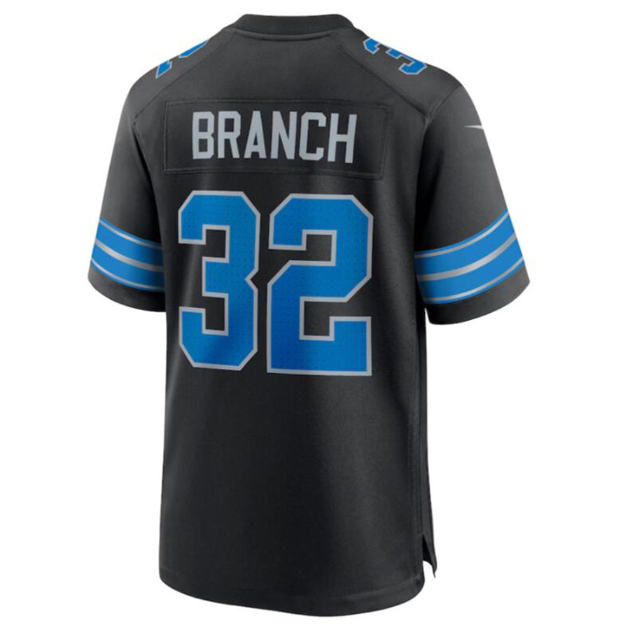 Johmsee D.Lions #32 Brian Branch Black 2nd Alternate Game Jersey American Stitched Jerseys