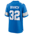 Johmsee D.Lions #32 Brian Branch Blue Game Jersey American Stitched Stitched Jerseys