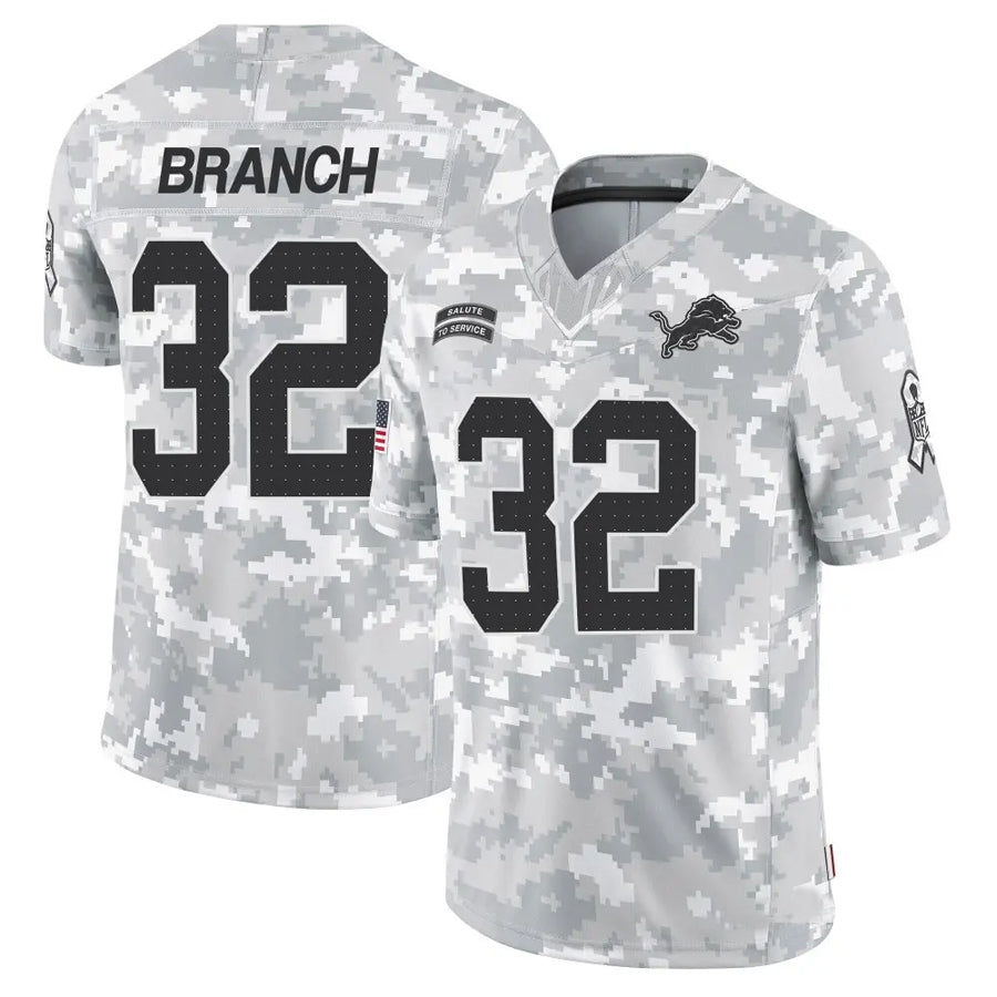 Johmsee D.Lions #32 Brian Branch Player Arctic Camo Salute to Service Limited Stitched Jerseys
