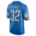 Johmsee D.Lions #32 Brian Branch Player Blue Replica Game Stitched Jerseys