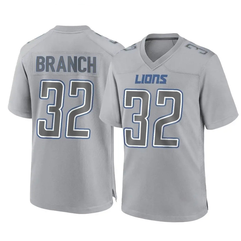 Johmsee D.Lions #32 Brian Branch Player Gray Atmosphere Fashion Home Game Stitched Jerseys