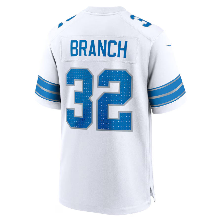 Johmsee D.Lions #32 Brian Branch Player White Home Game Stitched Jerseys