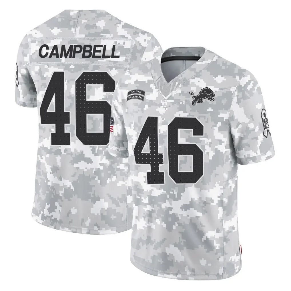 Johmsee D.Lions #46 Jack Campbell Player Arctic Camo Salute To Service Limited Stitched Jerseys