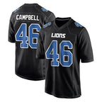 Johmsee D.Lions #46 Jack Campbell Player Black Fashion Home Game Stitched Jerseys