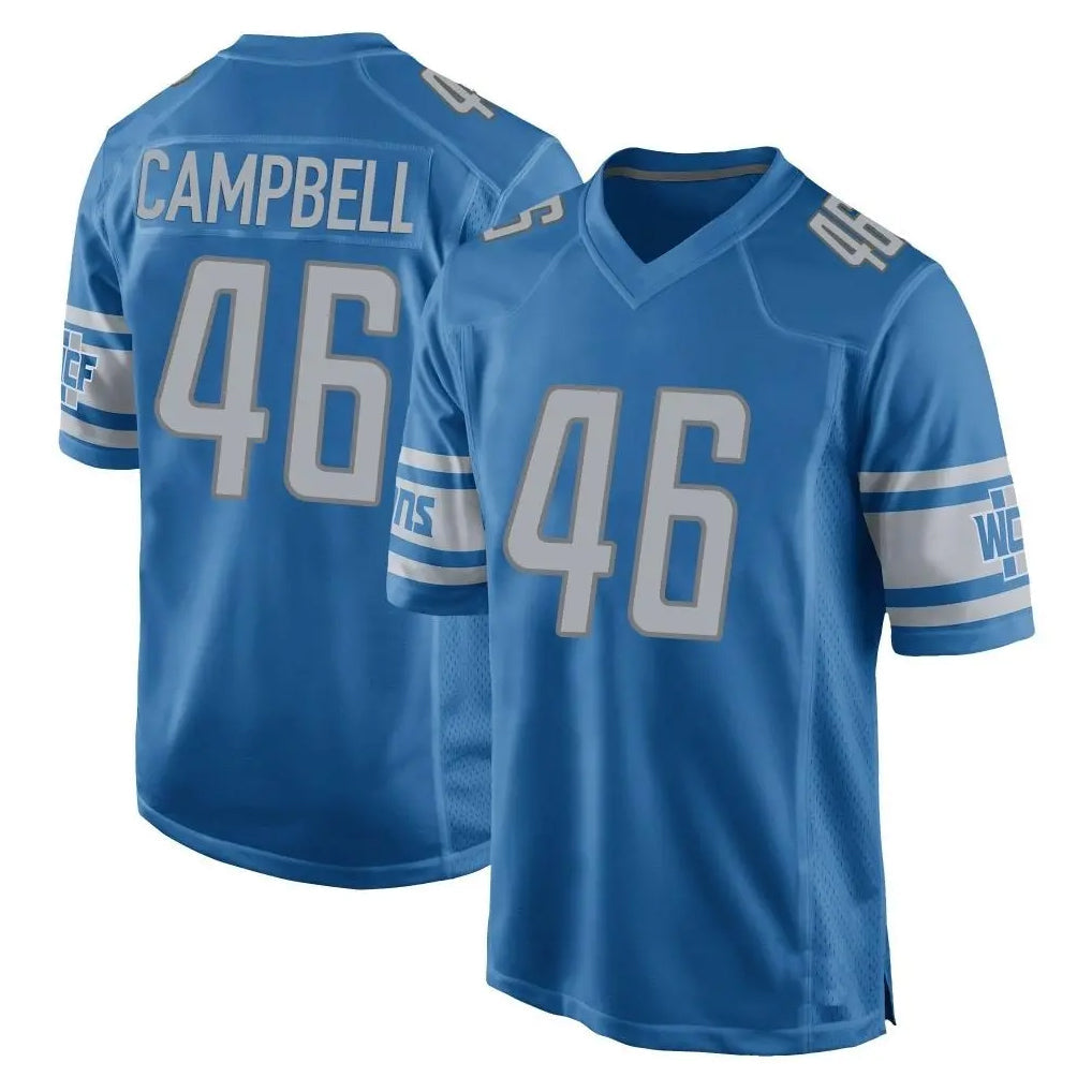 Johmsee D.Lions #46 Jack Campbell Player Blue Home Game Stitched Jerseys