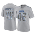 Johmsee D.Lions #46 Jack Campbell Player Gray Atmosphere Fashion Home Game Stitched Jerseys