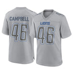 Johmsee D.Lions #46 Jack Campbell Player Gray Atmosphere Fashion Home Game Stitched Jerseys
