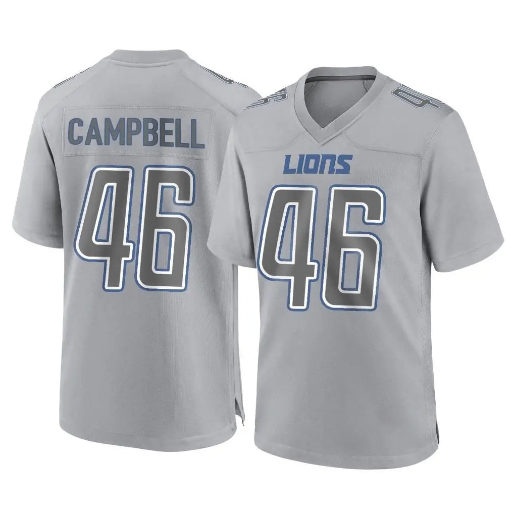 Johmsee D.Lions #46 Jack Campbell Player Gray Atmosphere Fashion Home Game Stitched Jerseys