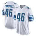 Johmsee D.Lions #46 Jack Campbell Player White Home Game Stitched Jerseys