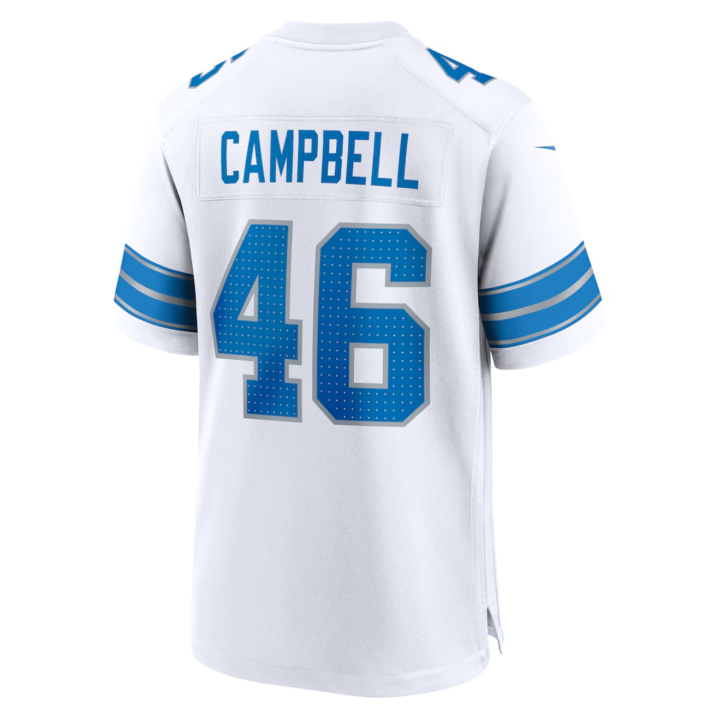 Johmsee D.Lions #46 Jack Campbell White White Game Stitched Jerseys