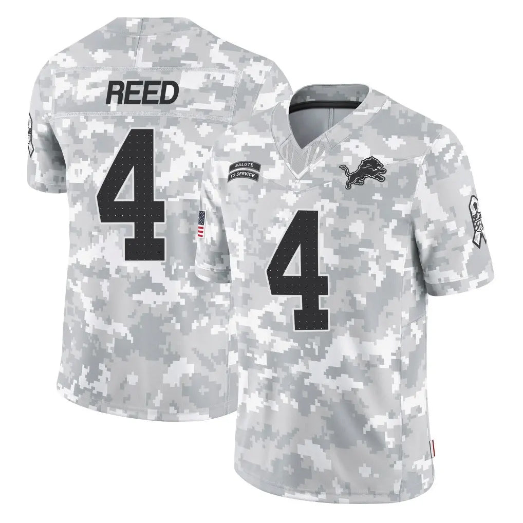 Johmsee D.Lions #4 D.J. Reed Player Arctic Camo Salute To Service Limited Stitched Jerseys