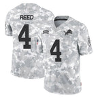 Johmsee D.Lions #4 D.J. Reed Player Arctic Camo Salute To Service Limited Stitched Jerseys