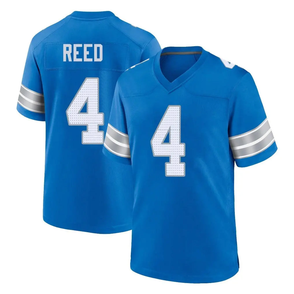 Johmsee D.Lions #4 D.J. Reed Player Blue Alternate Home Game Stitched Jerseys