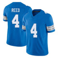 Johmsee D.Lions #4 D.J. Reed Player Blue Limited Vapor F.U.S.E. Alternate Home Game Stitched Jerseys