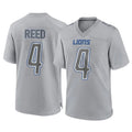 Johmsee D.Lions #4 D.J. Reed Player Gray Atmosphere Fashion Home Game Stitched Jerseys