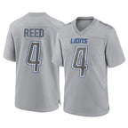 Johmsee D.Lions #4 D.J. Reed Player Gray Atmosphere Fashion Home Game Stitched Jerseys