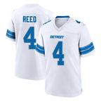 Johmsee D.Lions #4 D.J. Reed Player White Alternate Home Game Stitched Jerseys