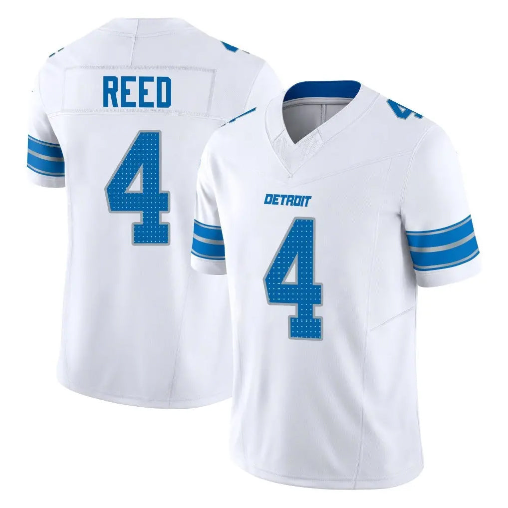 Johmsee D.Lions #4 D.J. Reed Player White Limited Vapor F.U.S.E. Alternate Home Game Stitched Jerseys