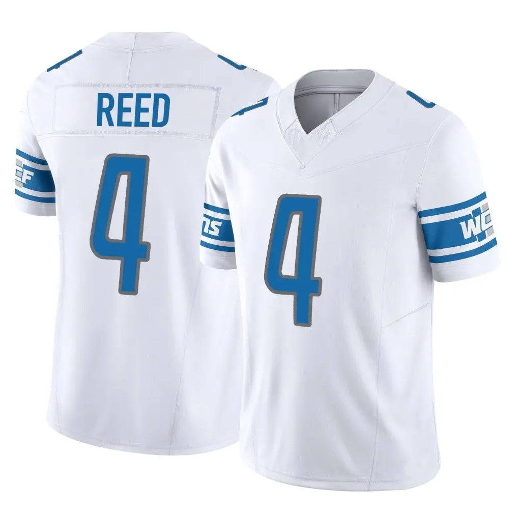 Johmsee D.Lions #4 D.J. Reed Player White Vapor F.U.S.E. Limited Home Game Stitched Jerseys