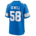 Johmsee D.Lions #58 Penei Sewell Blue Game Jersey American Stitched Jerseys