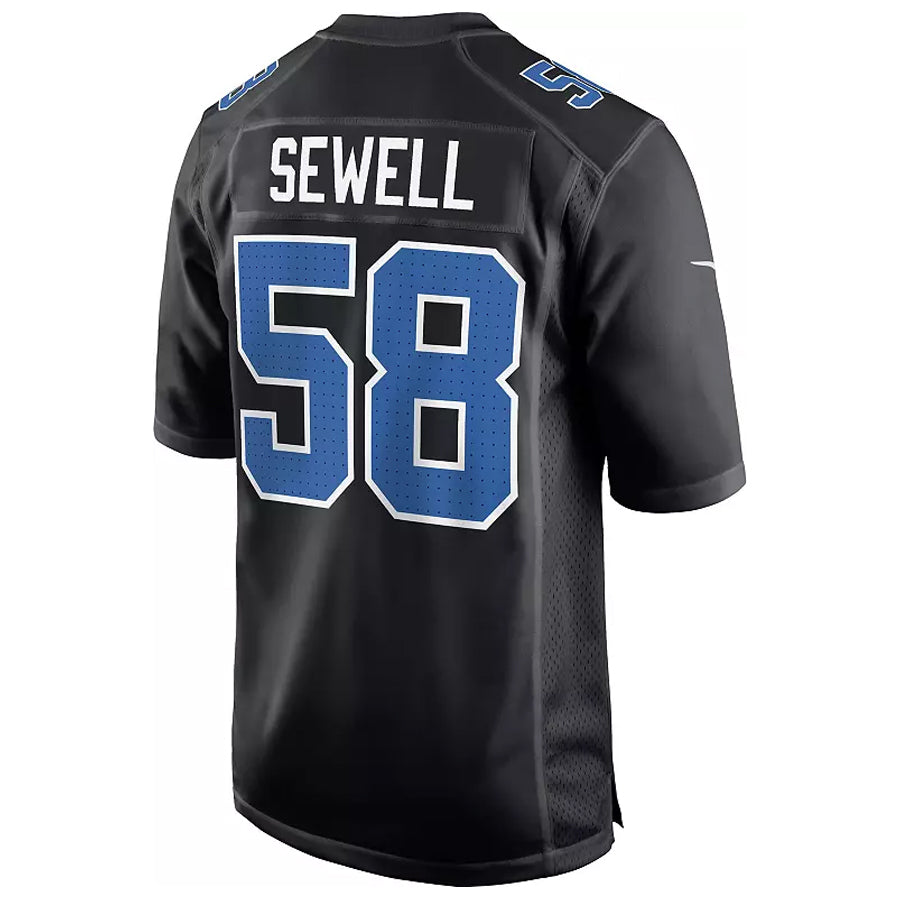 Johmsee D.Lions #58 Penei Sewell Player Black Fashion Game Stitched Jerseys