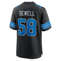 Johmsee D.Lions #58 Penei Sewell Player Black Home Game Stitched Jerseys
