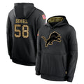 Johmsee D.Lions #58 Penei Sewell Player Black Salute to Service Hoodies Limited Game Stitched Jerseys
