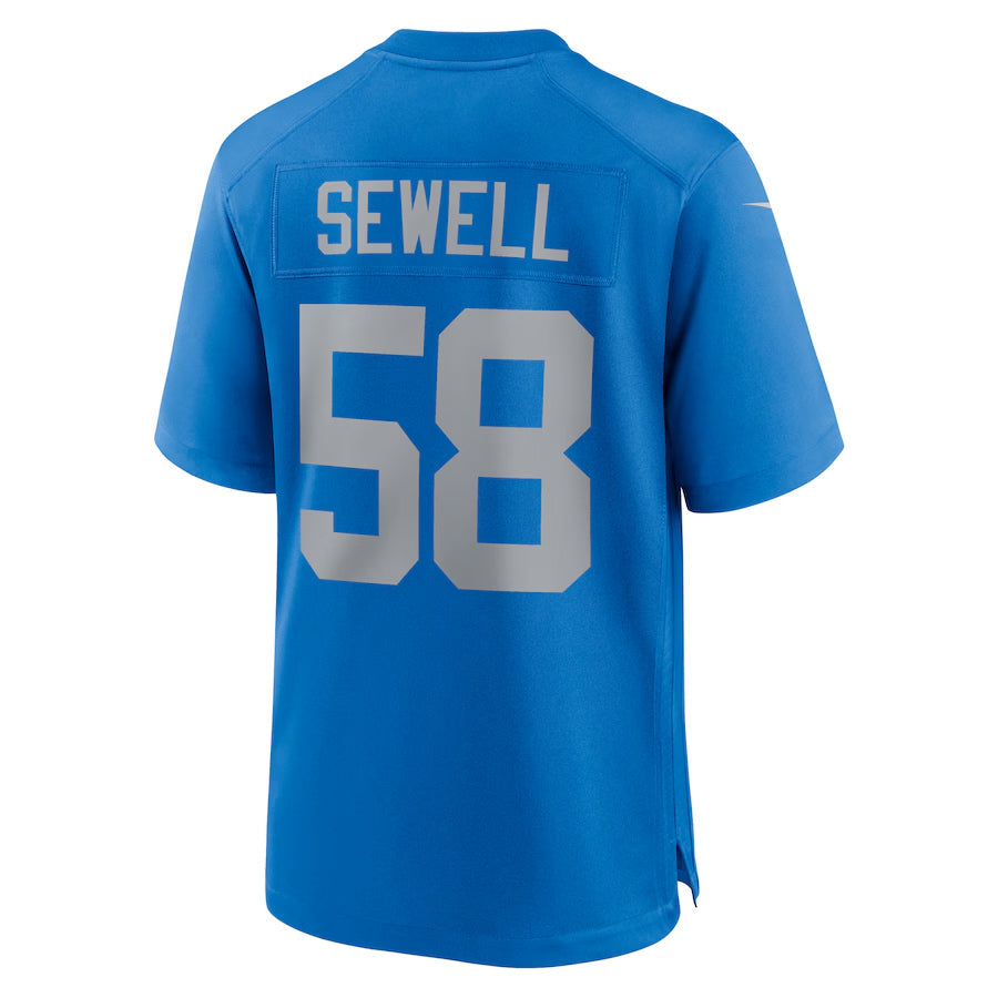 Johmsee D.Lions #58 Penei Sewell Player Blue Alternate Game Stitched Jerseys