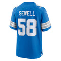 Johmsee D.Lions #58 Penei Sewell Player Blue Home Game Stitched Jerseys