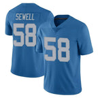 Johmsee D.Lions #58 Penei Sewell Player Blue Limited Throwback Vapor Untouchable Stitched Jerseys