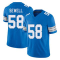 Johmsee D.Lions #58 Penei Sewell Player Blue Limited Vapor F.U.S.E. Alternate Home Game Stitched Jerseys