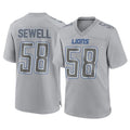 Johmsee D.Lions #58 Penei Sewell Player Gray Atmosphere Fashion Home Game Stitched Jerseys