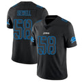 Johmsee D.Lions #58 Penei Sewell Player Limited Black Impact Stitched Jerseys