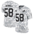 Johmsee D.Lions #58 Penei Sewell Player Salute to Service Limited Arctic Camo Stitched Jerseys