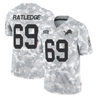 Johmsee D.Lions #69 Tate Ratledge Player Arctic Camo Salute To Service Limited Stitched Jerseys