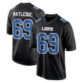 Johmsee D.Lions #69 Tate Ratledge Player Black Fashion Home Game Stitched Jerseys