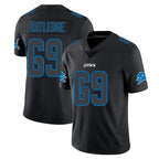 Johmsee D.Lions #69 Tate Ratledge Player Black Impact Limited Home Game Stitched Jerseys