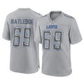 Johmsee D.Lions #69 Tate Ratledge Player Gray Atmosphere Fashion Home Game Stitched Jerseys