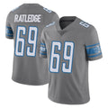 Johmsee D.Lions #69 Tate Ratledge Player Gray Vapor Untouchable Limited Home Game Stitched Jerseys