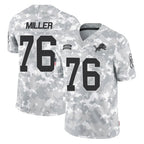 Johmsee D.Lions #76 Blake Miller Player Arctic Camo Salute To Service Limited Stitched Jerseys