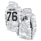 Johmsee D.Lions #76 Blake Miller Player Arctic Camo Salute to Service Hoodies Limited Game Stitched Jerseys